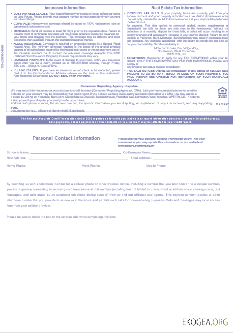 Royaume , Uni Relevé hypothécaire de la Yorkshire Bank aux formats Word et PDF, 3 pages 3 template Royaume , Uni Relevé hypothécaire de la Yorkshire Bank aux formats Word et PDF, 3 pages 3 template